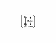 Sprchová tyč Baliv DST-70.20, 70,5 cm, chromovaná