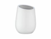 Wenko kelímek na zubní kartáček Badi bílý keramický 8 x 11 x 8 cm