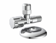 Kirchhoff rohový ventil 16,7 mm (3/8" AG) x 16,7 mm (3/8" AG) x 10 mm, chrom
