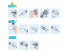 Sada Grohe QuickGlue S pro sprchové produkty