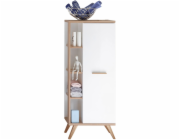 Pelipal vysoká koupelnová skříňka Quickset 923 bílý lesk - dub Riviera 50,5 cm