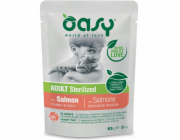 OASY Chunks in gravy Sterilized Salmon - mokré krmivo pro kočky - 85g