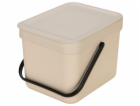 Brabantia Sort &amp; Go Abfallbehäl.  Soft Beige 6 L