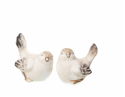 Dekorativní figurka ptáka, různé provedení, 13 cm x 12,5 cm x 9,5 cm, hnědá