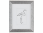 Plastový rám 18 cm x 24 cm Stříbrný metalický vzhled