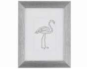 Plastový rám 18 cm x 24 cm Stříbrný metalický vzhled
