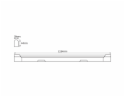 LEDVANCE LED páska Value Batten, stříbrná, 4,4 cm x 2,9 cm x 153,4 cm