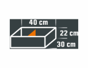 Eurobox-System Dělicí příčka systému Eurobox, bílá, 35,7 cm x 16 cm