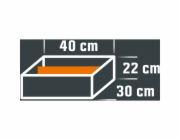 Eurobox-System Dělicí příčka systému Eurobox, bílá, 26 cm x 16 cm