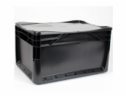 Eurobox-System Systém Eurobox, pevná nástěnná krabice, 40 x 30 x 22 cm, černá