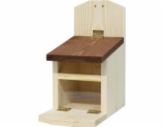 Domeček pro veverky z borovice a akrylového skla, 14 cm x 25 cm