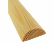 Döllken Profiles Borovicová půlkulatá tyč 20 mm x 10 mm, délka 2400 mm
