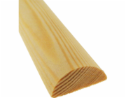 Döllken Profiles Borovicová půlkulatá tyč 20 mm x 10 mm, délka 900 mm