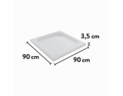baliv Extra plochá čtvercová sprchová vanička 90 cm x 90 cm bílá