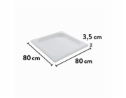 baliv Extra plochá sprchová vanička DW-80.30 E Čtvercová 80 cm x 80 cm Bílá
