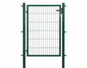 Jednoduchá branka pro dvojitý drátěný plot, zelená, 120 cm x 100 cm