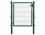 Jednoduchá branka pro dvojitý drátěný plot, zelená, 100 cm x 100 cm