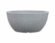 Scheurich ova miska na rostliny Barceo O 39 cm x 18 cm kamenitě šedá