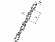 CONACORD Uzlovaný řetízek , ocel, O 1,6 mm x 22 mm, chrom, prodává se na metráž