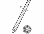 CONACORD Ocelové lano 6 x 7-FC verze O 3 mm, prodáváno v metráži