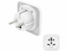 Hama Cestovní adaptér typ E/F pro Evropu, 3pinový, bílý