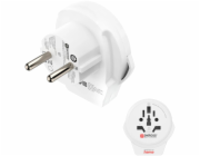 Hama Cestovní adaptér World to Europe USB pro 2- a 3pinová zařízení, 1 x USB, bílý