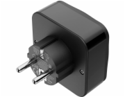 Hama Cestovní adaptér typu E/F pro Evropu s USB-C a USB-A 3pinovým konektorem, černý