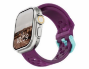 Urban UAG Civilian - silikonový řemínek pro Apple Watch řady 4-6 a SE 1-3, 44 mm / řady 7-9, 45 mm / řady 10-11, 46 mm / Ultra 1-3, 49 mm (tmavě fialová synth / aqua)