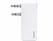 Hama Bluetooth audio vysílač do letadel, výdrž baterie 10 hodin, AUX připojení, bílý