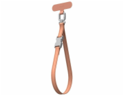 Moshi 2-v-1 zápěstní a tělový popruh s adaptérem - kožená šňůrka na telefon (Misty Coral)