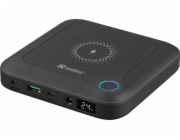 Sandberg Laptop Powerbank 25000 mAh PD60W, bezdrátová powerbanka pro notebooky, černá
