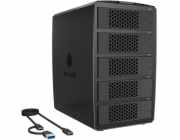 IcyBox Systém RAID pro 5 pevných disků 2,5"/3,5" SATA, IB-RD3705-CU3 RAID 0,1,10,3,5, jeden, velký, klon