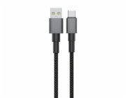 Nabíjecí a datový kabel TECHNIK USB-A/USB-C 1m, 5V 3A, černý