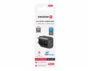 Swissten Síťový Adaptér Edge GaN 1x USB-C PD 45W + 1x USB-A 18W QC Černý