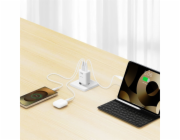 Swissten Síťový Adaptér Edge GaN 2x USB-C PD 65W + 1x USB-A 18W QC Bílý