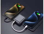 Swissten Power Bank Space 10000 mAh, 35W S Integrovaným Kabelem USB-C Stříbrná
