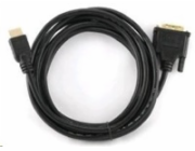 GEMBIRD Kabel HDMI - DVI 3m (M/M, DVI-D, Single Link, zlacené kontakty, stíněný)