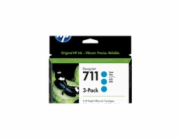 HP 711 Cyan DJ Ink Cart, 29 ml, 3-pack, CZ134A