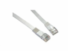 Solarix Patch kabel plochý CAT6 UTP LSOH 1m šedý non-snag...