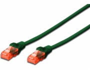 DIGITUS CAT 6 U-UTP patch cable PVC AWG 26/7 length 1m color green