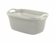koš na čisté prádlo 40l 60x38,5x27 bílý KNIT