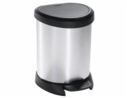 CURVER Deco Bin Odpadkový koš Stříbrná/černá 15l