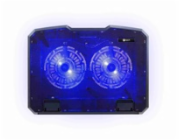C-TECH chladící podložka pod NTB CLP-140, 15,6", 2x 140mm, 2x USB, modré podsvícení