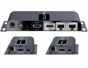 PREMIUMCORD HDMI 1-2 splitter+extender po CAT6/6a/7, FULL HD, 3D