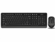 A4tech set klávesnice + myš, FG1010 FSTYLER, bezdrátová, šedá