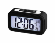 Hodiny Trevi, SLD 3068S/BK, digitální, hodiny, LCD displej, snooze, světelný senzor, 2 x AAA, barva černá