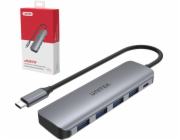 HUB USB Unitek uHUB P5 + 4portový USB 3.1 šedý (H1107A)