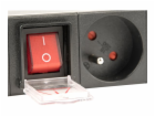 Gembird PDU 8 zásuvek, 1U, 16 A, 3m