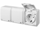 Trojitá zásuvka ELEKTRO-PLAST HERMES, IP44
