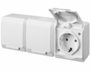 Trojitá zásuvka ELEKTRO-PLAST HERMES, IP44